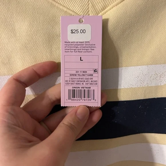 Wild Fable Rugby Striped Sweatshirt - Picture 4 of 5